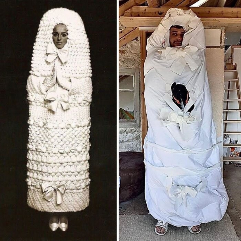 Cura para el aburrimiento: "alta moda" improvisado