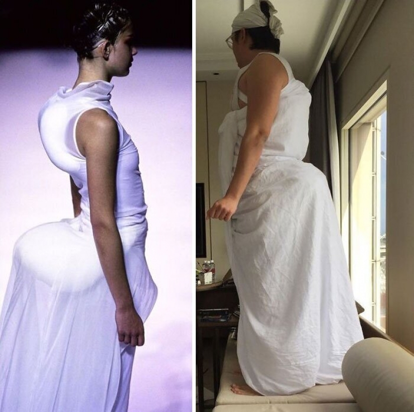 Cura para el aburrimiento: "alta moda" improvisado