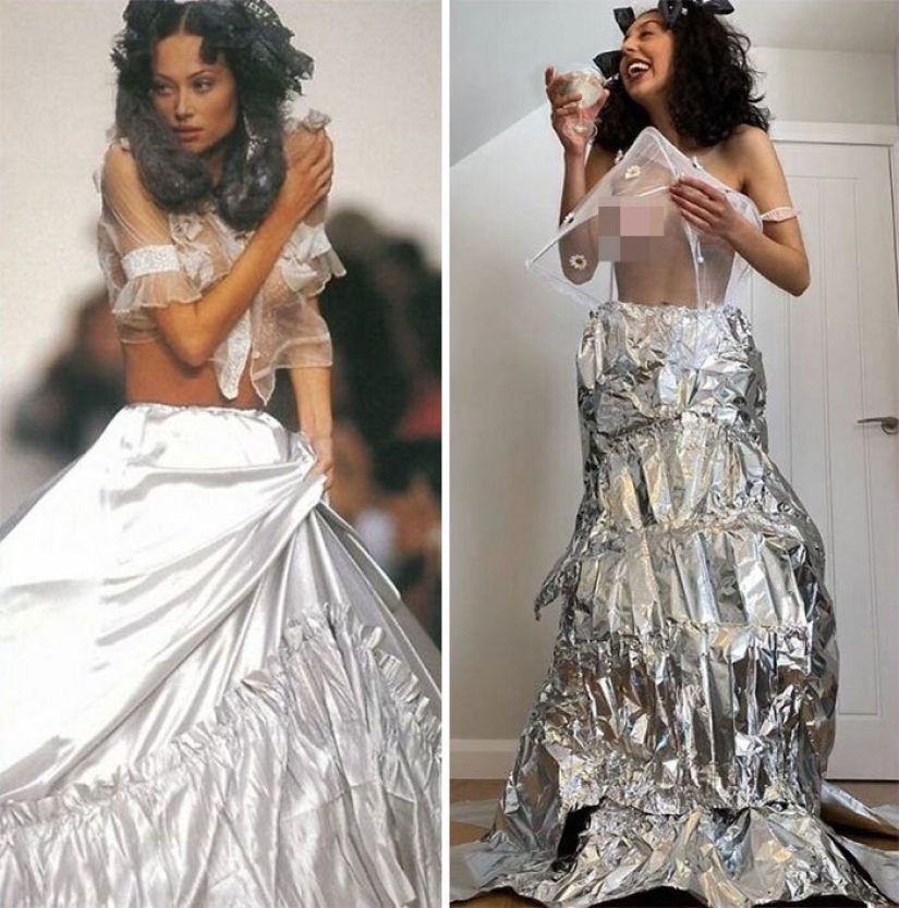 Cura para el aburrimiento: "alta moda" improvisado