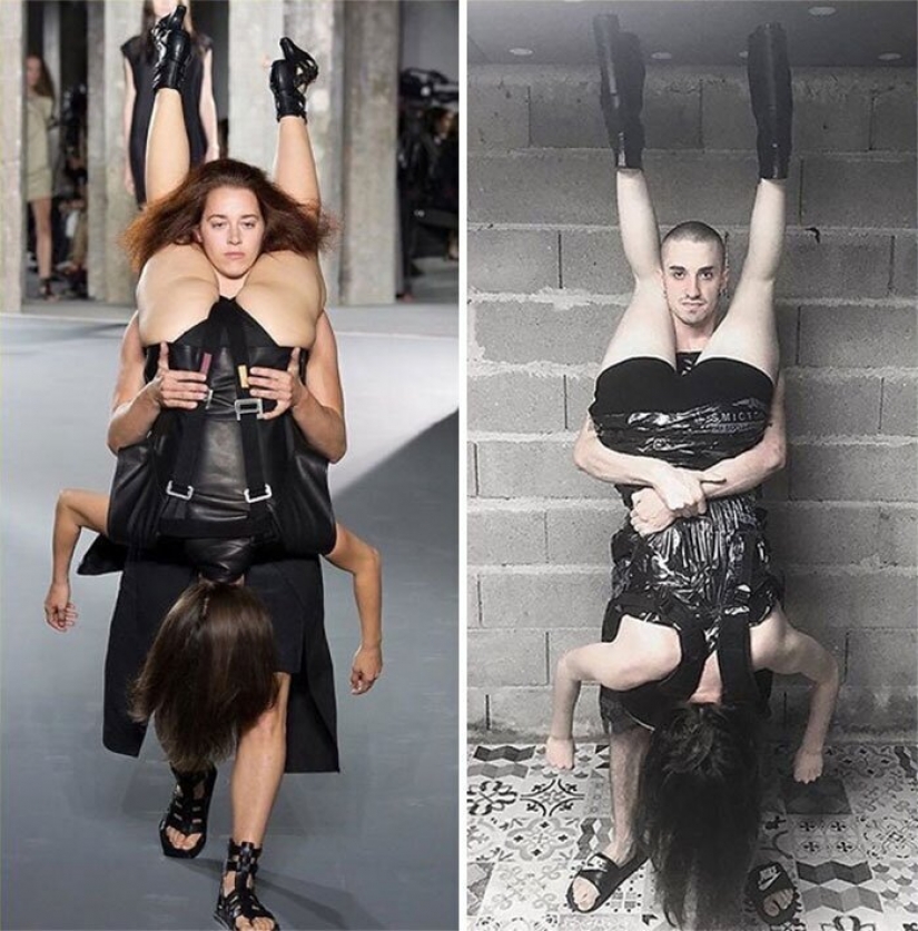 Cure for boredom: "high fashion" improvised