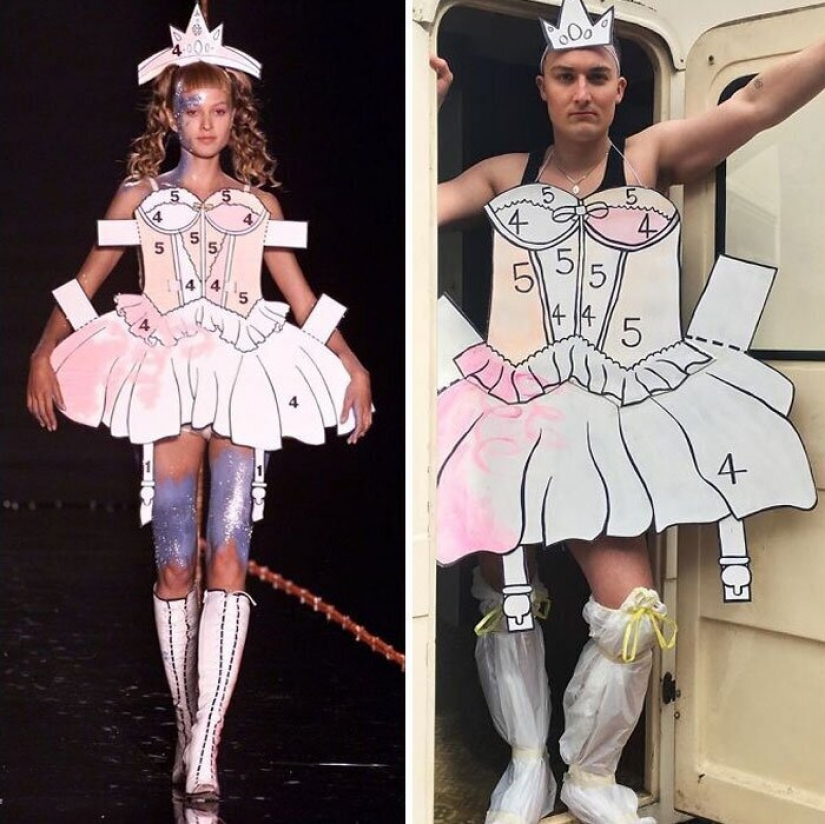 Cure for boredom: "high fashion" improvised