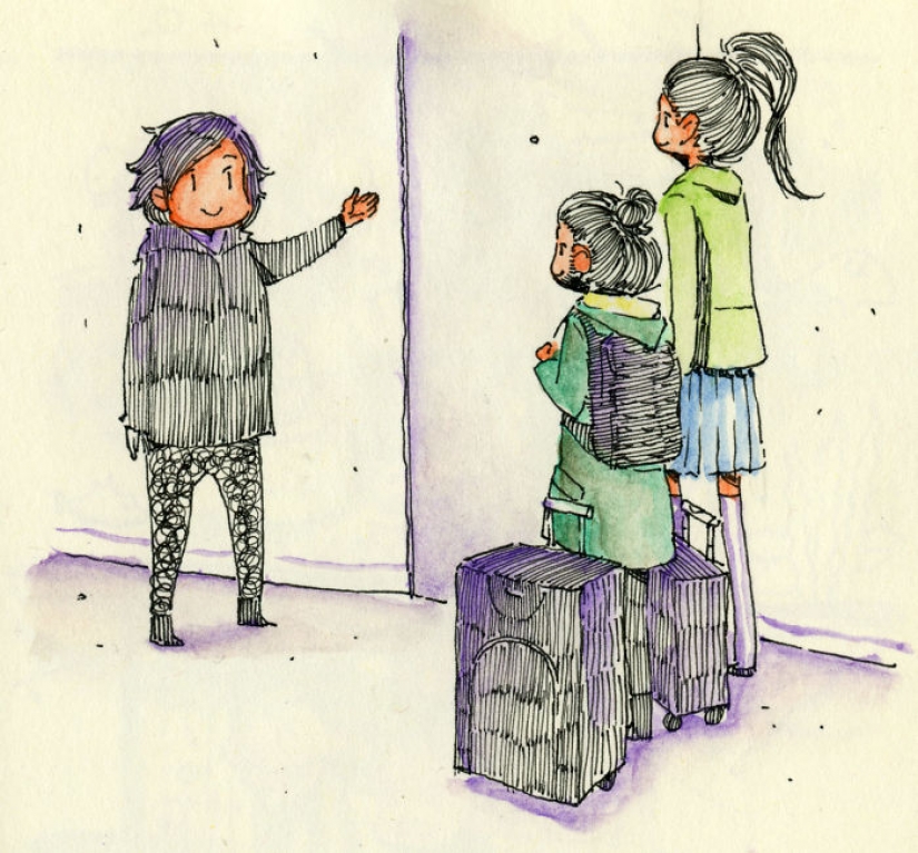 De Italia a Canadá para una primera cita: el artista dibujó una historieta acerca de la primera reunión con escote de corazón De Italia a Canadá para una primera cita: el artista dibujó una historieta acerca de la primera reunión con escote de corazón