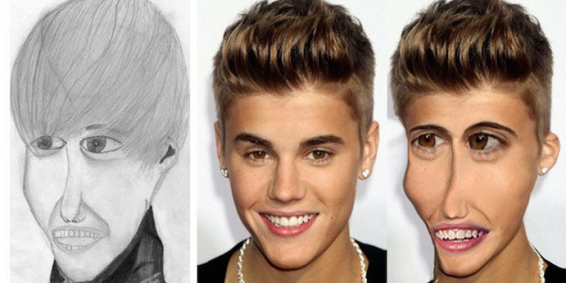 Do not make yourself an idol: celebrities photoshopped in the style of fan drawings