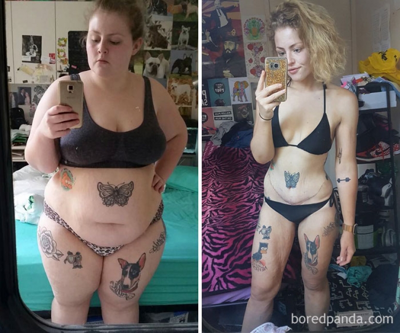 Do not stand up and eat: people who drastically dropped weight before and after metamorphosis