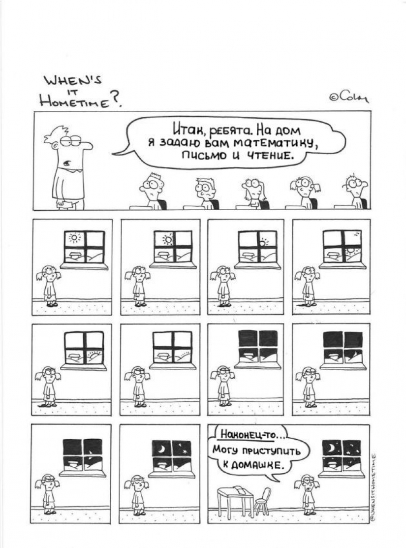 "Do you live at school?": Irish teacher draws comics about his difficult life