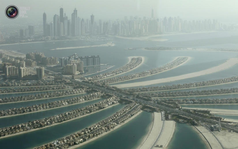 Dubai desde la altura de vuelo de los pájaros Dubai desde la altura de vuelo de los pájaros