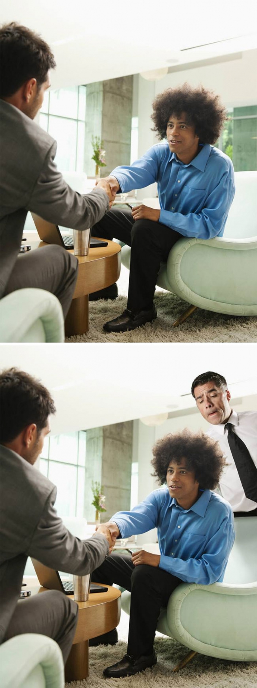 El chico magistralmente inscribiéndose en las imágenes de photobanks, y es increíblemente divertido