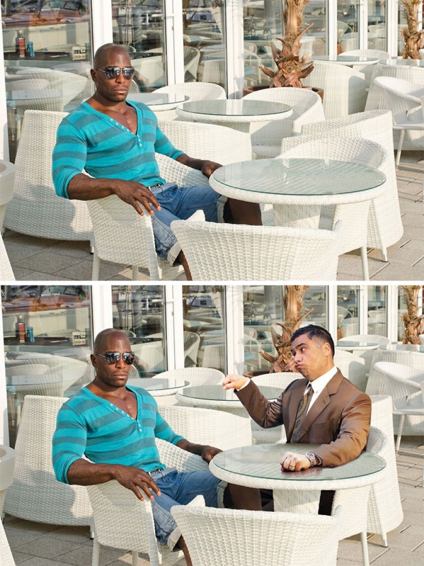 El chico magistralmente inscribiéndose en las imágenes de photobanks, y es increíblemente divertido