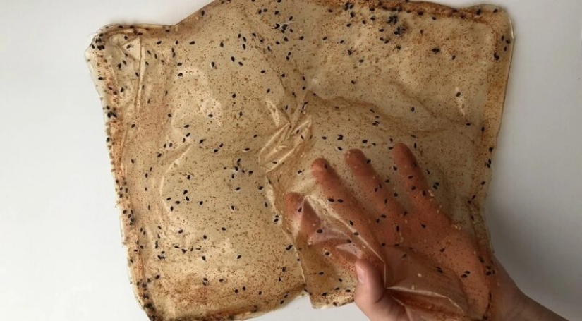 El estudiante comestible envasado para los fideos, que transformirovalsya en la salsa