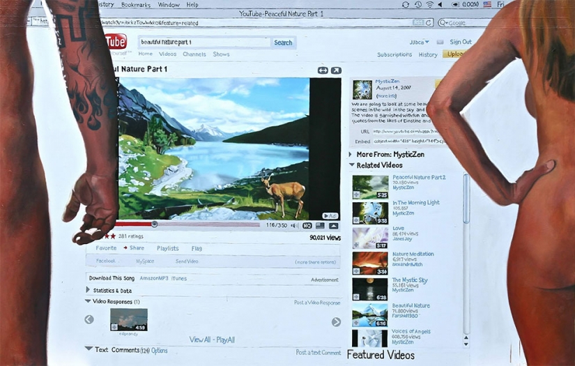 El mal caricatura de la gente a la que todo el mundo había reemplazado a la pantalla del smartphone
