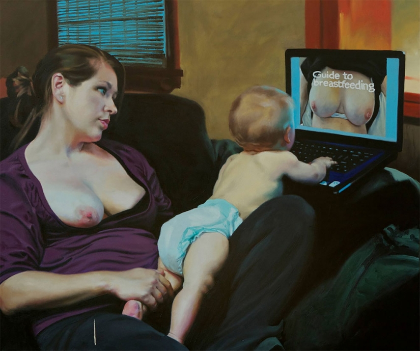 El mal caricatura de la gente a la que todo el mundo había reemplazado a la pantalla del smartphone