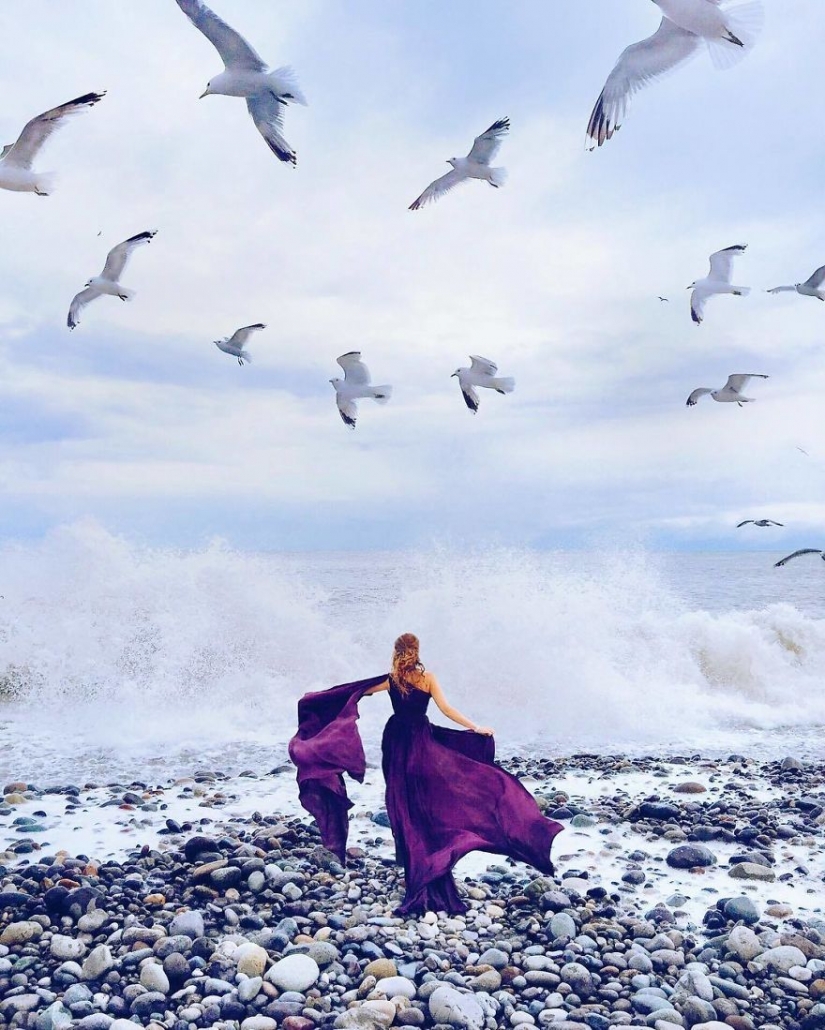 El mundo está bajo la falda: el viajero ruso ha conquistado a instagram fotos de vestidos de airy