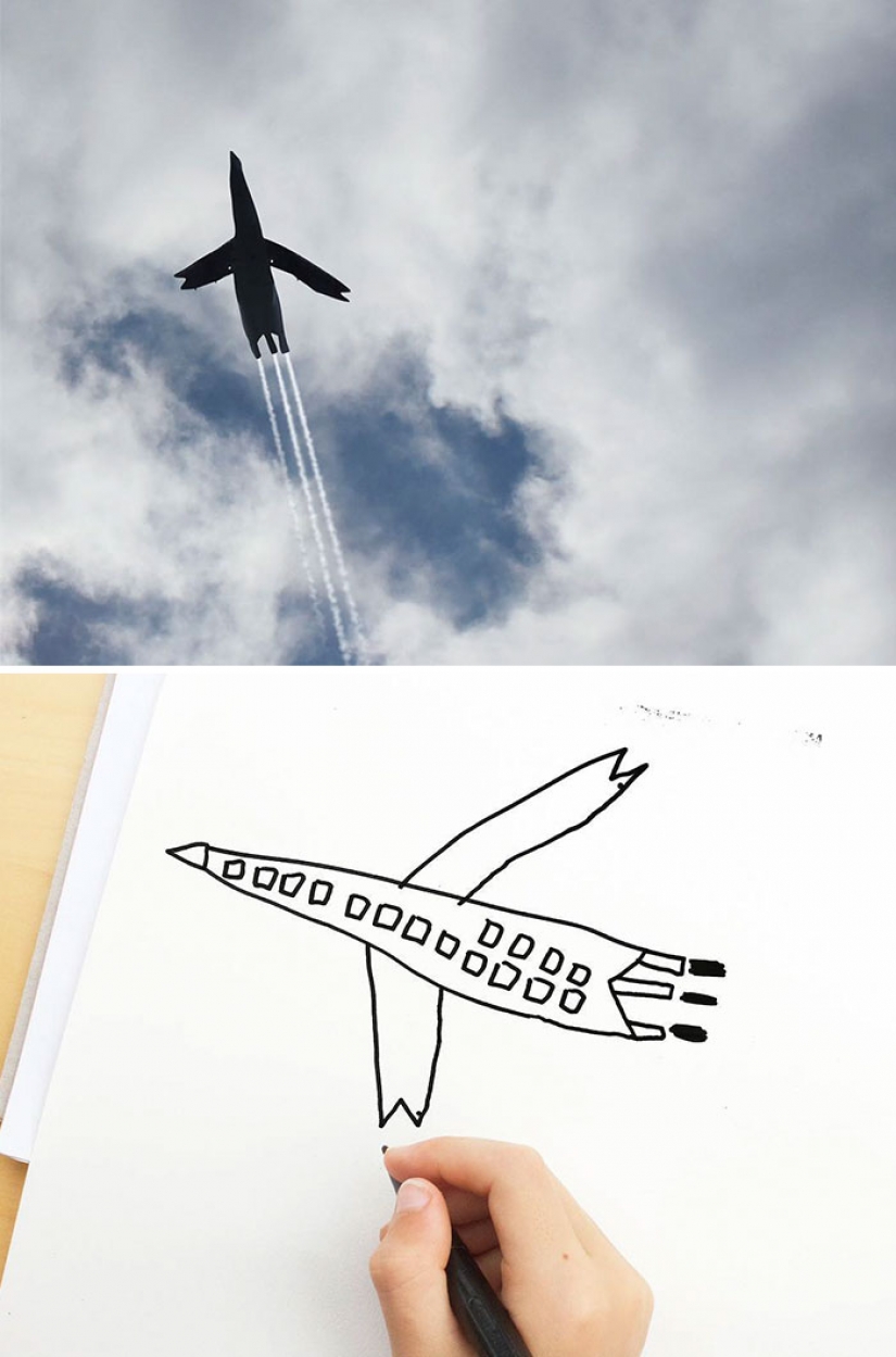 El padre le mostró cómo se verían los personajes de los dibujos de los niños en la vida real