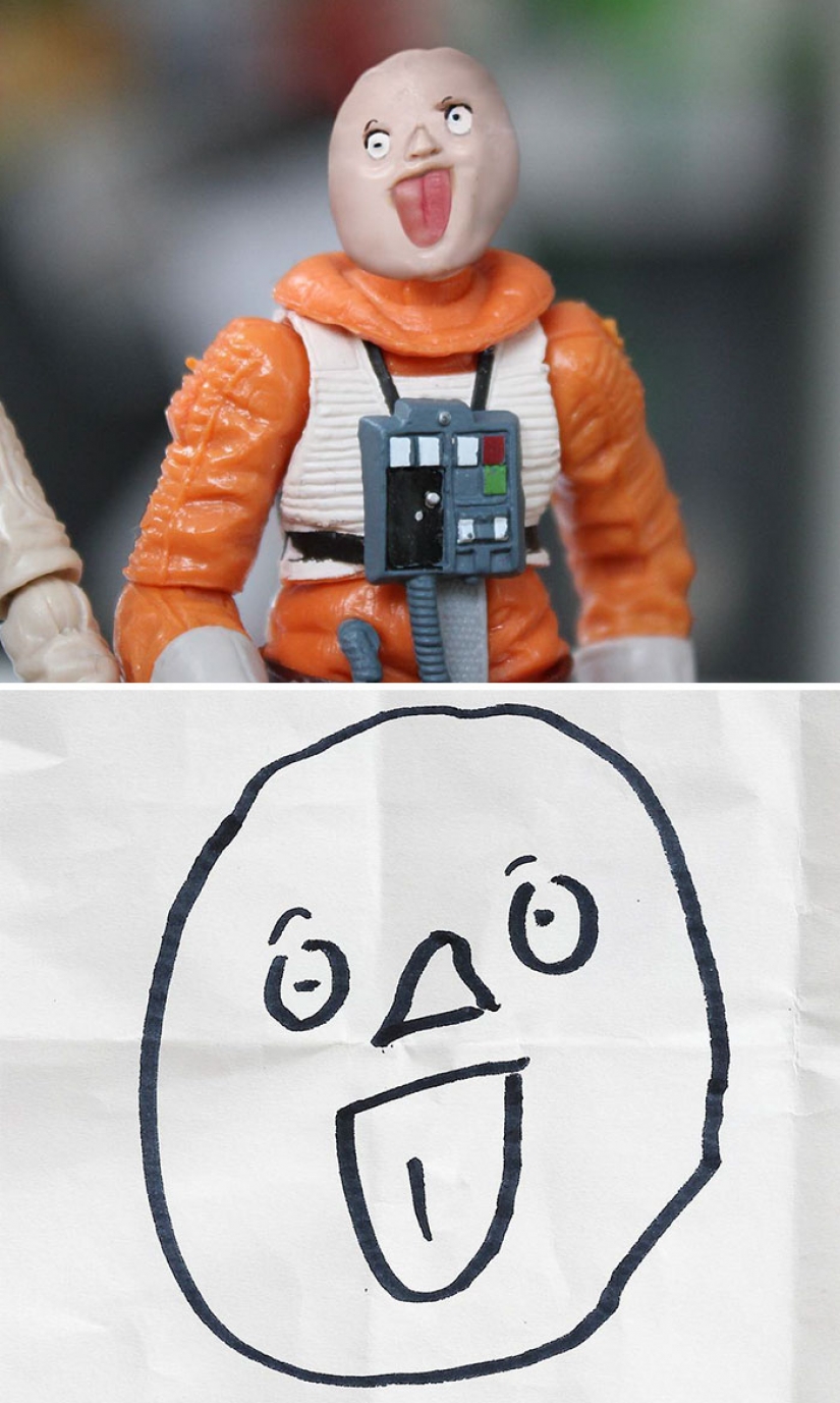 El padre le mostró cómo se verían los personajes de los dibujos de los niños en la vida real