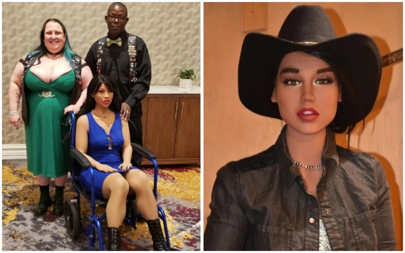 El tercero no es superfluo: la pareja aseguran que el sexo muñeca se había salvado su matrimonio polígamo