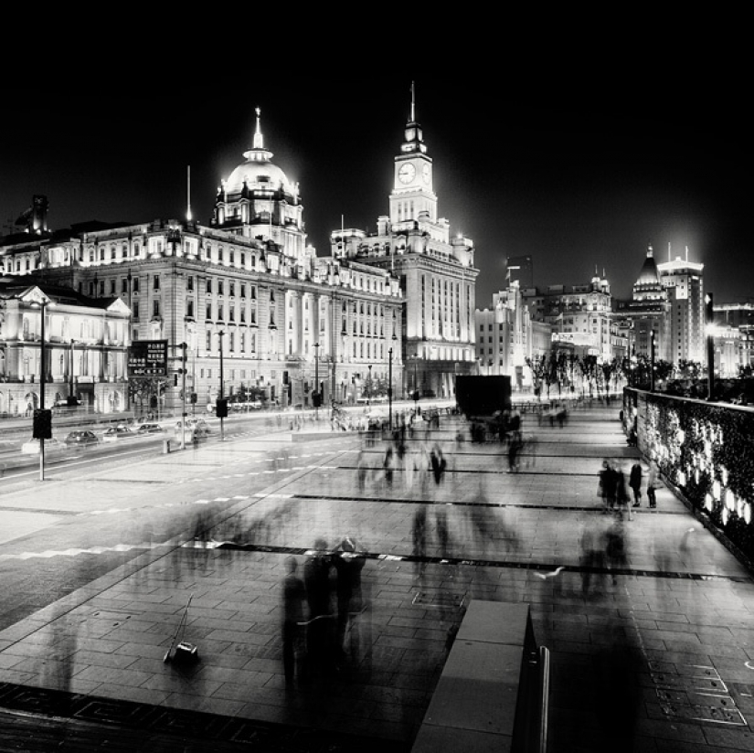 En blanco y negro de la belleza de las grandes ciudades