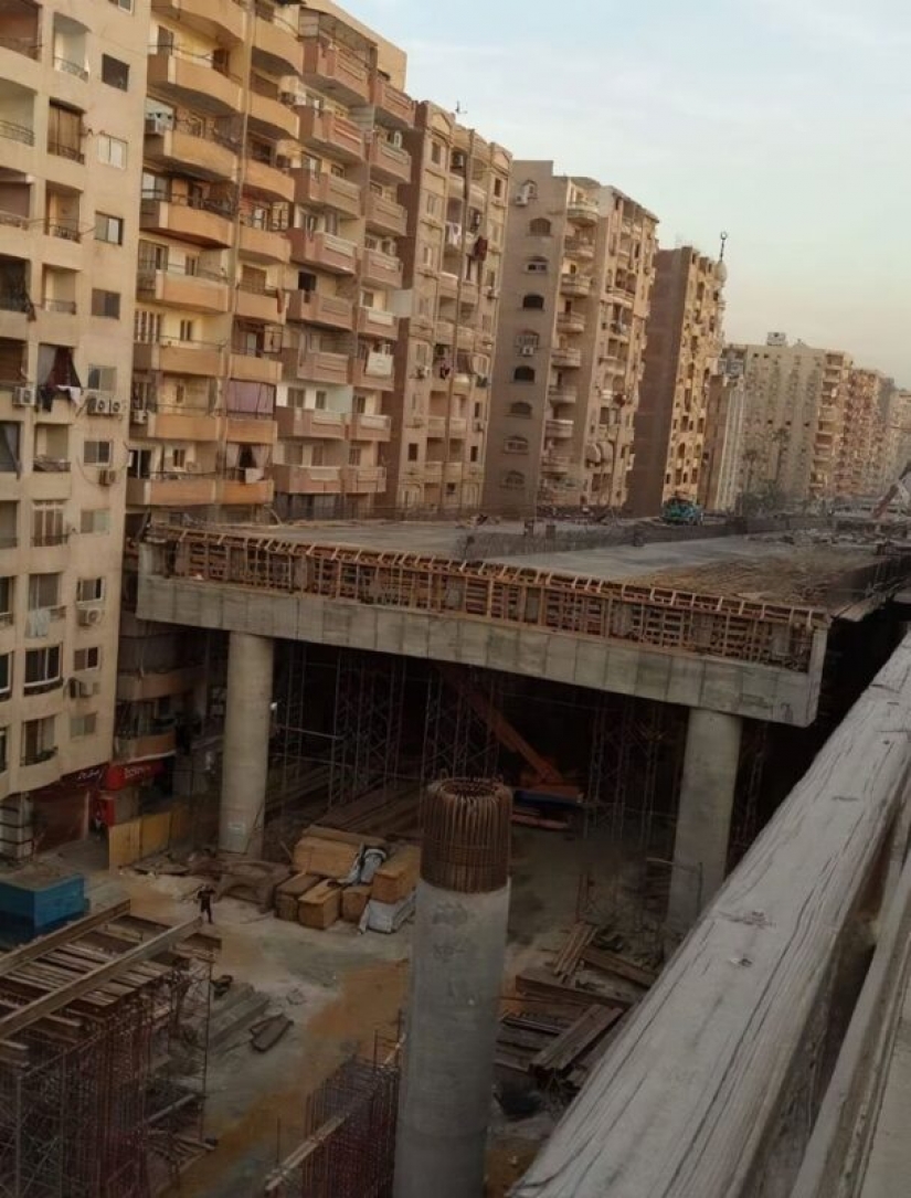 En Egipto, construir de alta velocidad de los recorridos de 50 cm de las casas