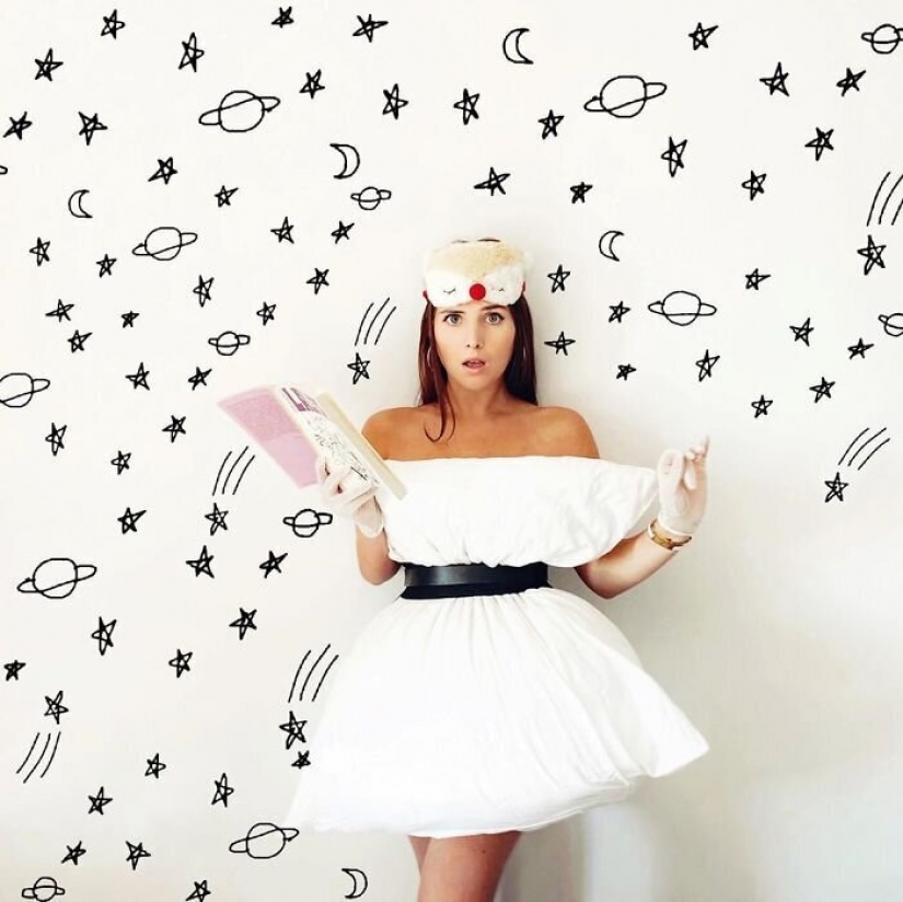 En la red aparecieron los nuevos cuarentena tendencia — vestido-almohada