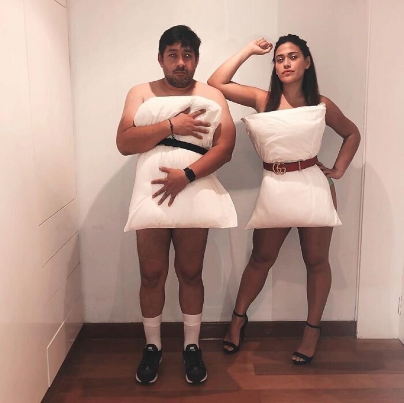 En la red aparecieron los nuevos cuarentena tendencia — vestido-almohada