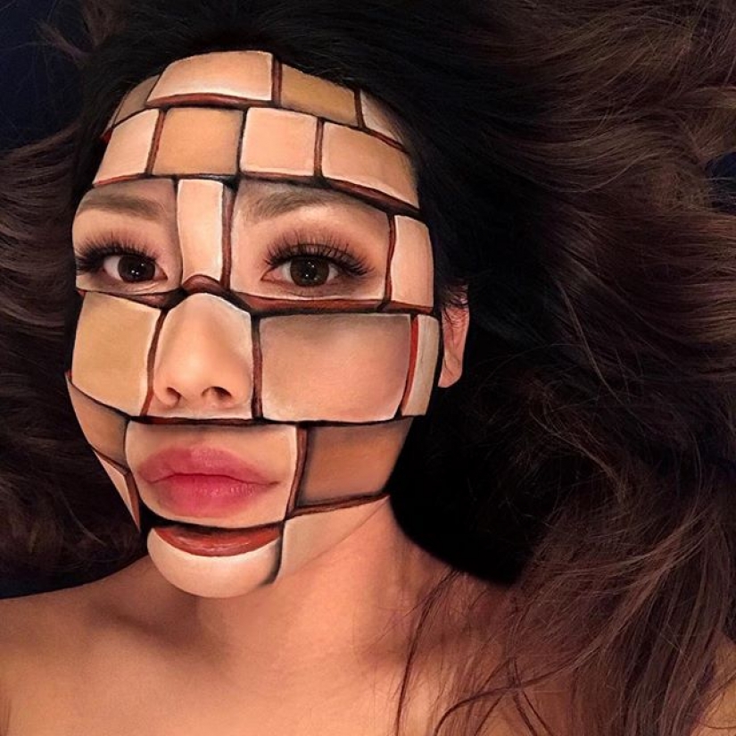 "Estoy a la persona a comer" la canadiense maquillaje artista dibuja los rostros de las mujeres con las hamburguesas, bocadillos y pizzas