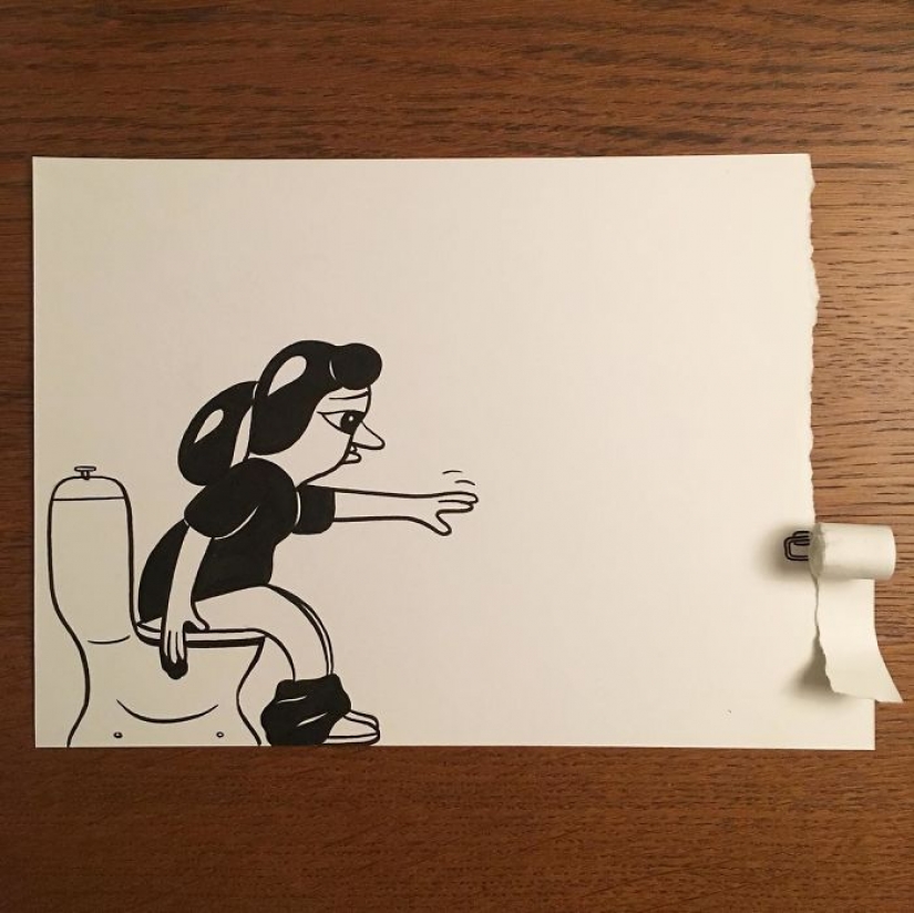 Experimentos con papel: comic 3D de dibujos del pintor danés