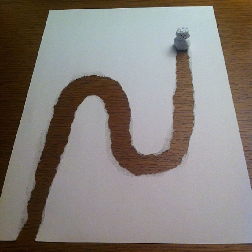 Experimentos con papel: comic 3D de dibujos del pintor danés