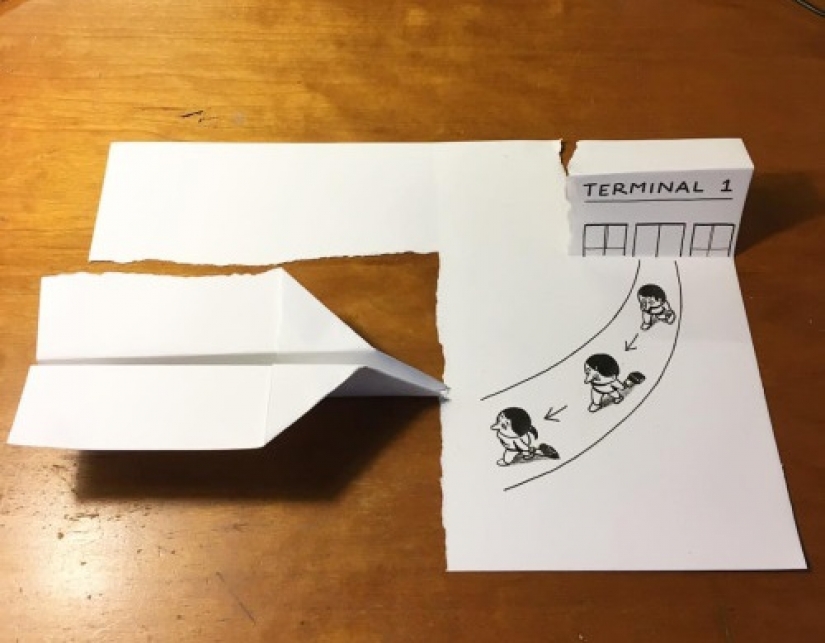 Experiments with paper: comic 3D drawings of the Danish painter