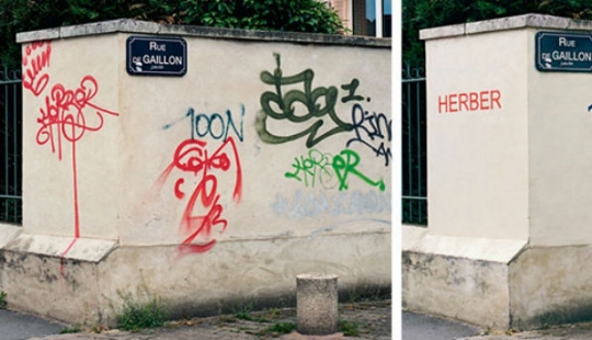French artist fixes the ugly graffiti