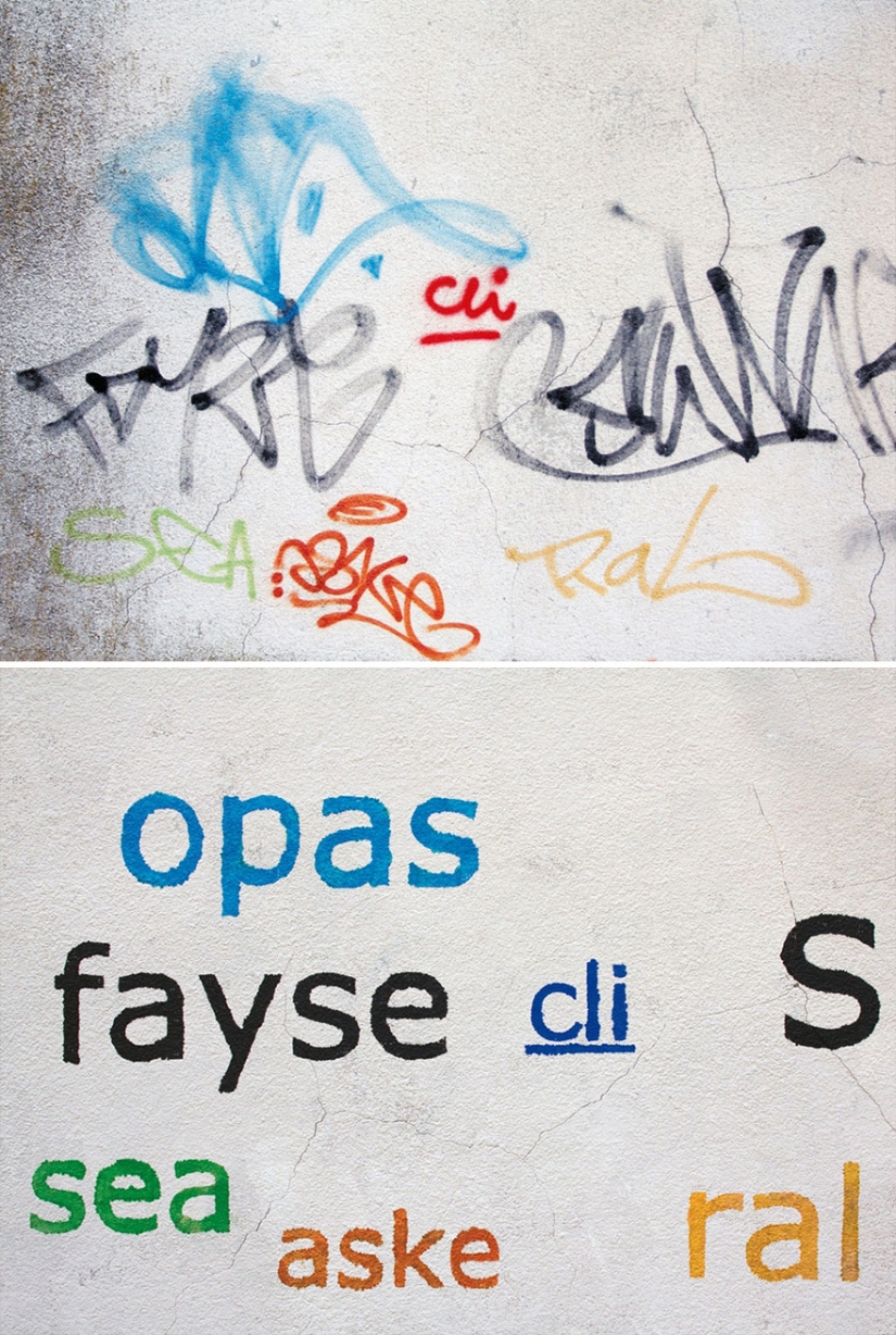 French artist fixes the ugly graffiti