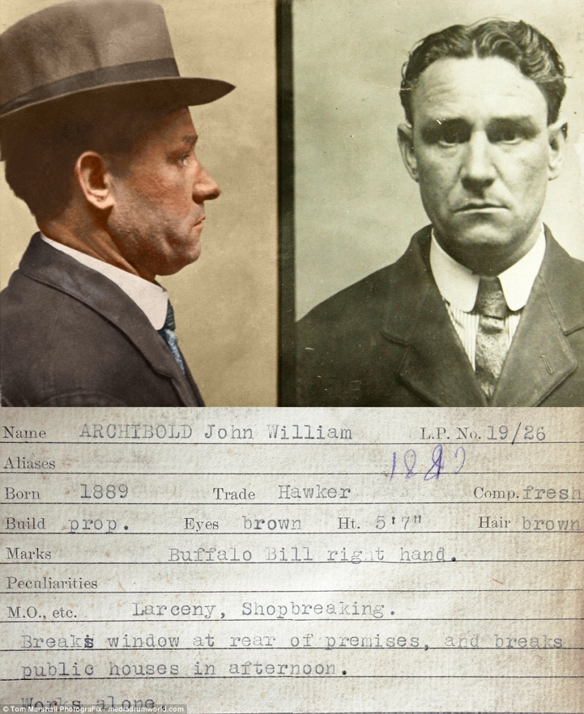 GOP-stop, no tenemos miedo de Scotland Yard: imágenes a color de los criminales de la década de 1930 GOP-stop, no tenemos miedo de Scotland Yard: imágenes a color de los criminales de la década de 1930