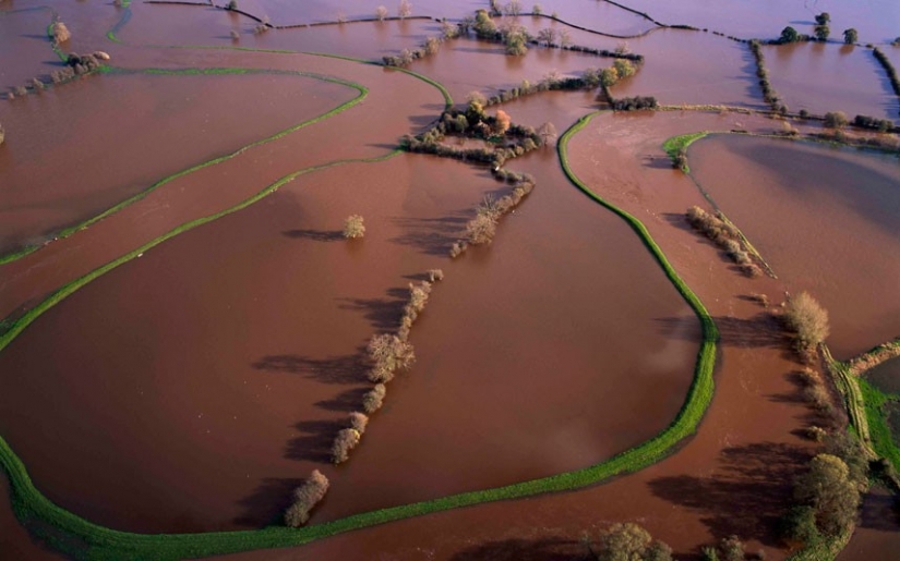 Gran bretaña desde la altura de vuelo de los pájaros