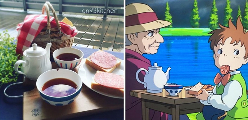 Great idea how to feed a naughty child: Japanese serves cartoons Miyazaki