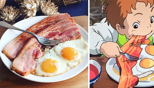 Great idea how to feed a naughty child: Japanese serves cartoons Miyazaki