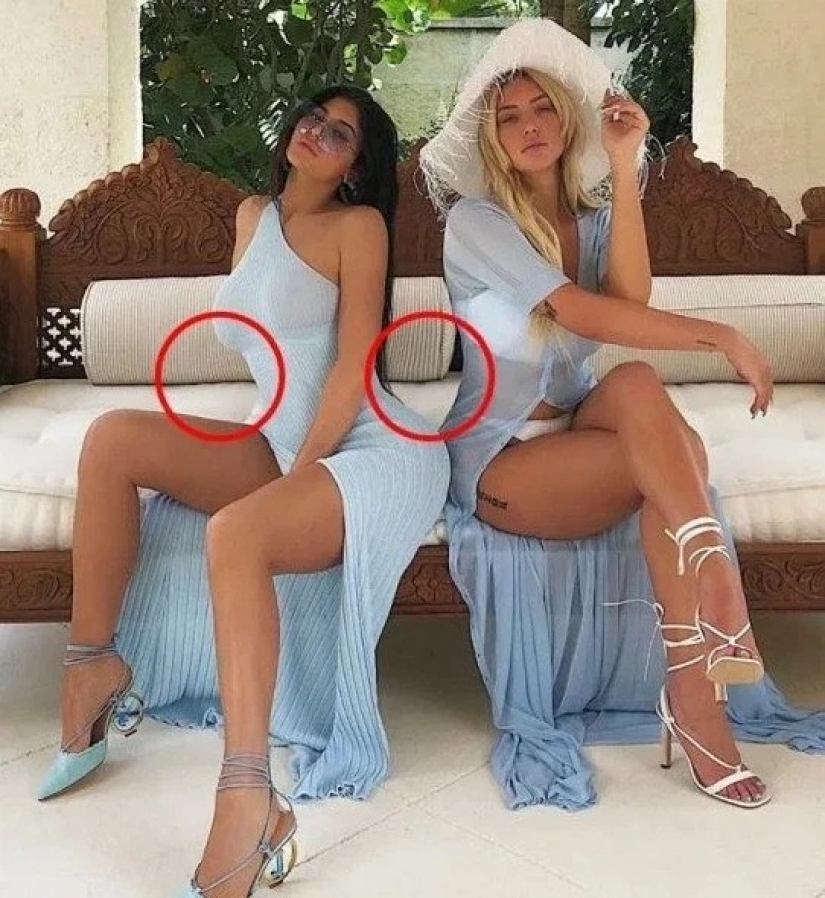 Have you noticed? The most striking defects in the pictures of the Kardashian sisters