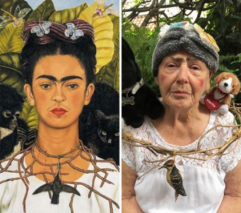 Hija y a sus 83 años de edad y madre de recrear obras de arte en cuarentena Hija y a sus 83 años de edad y madre de recrear obras de arte en cuarentena