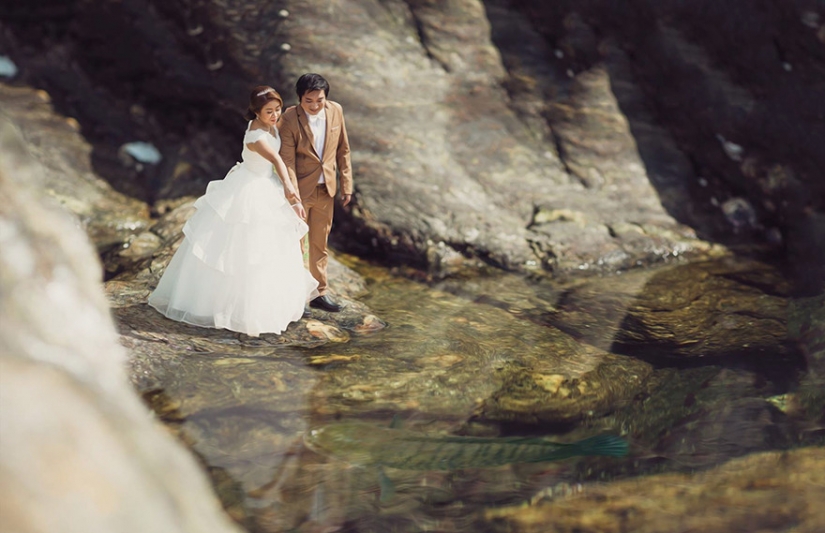 Honey, I shrunk the newlyweds: wedding photographer in transforming young midgets