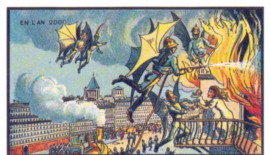 How do people imagine the future 100 years ago