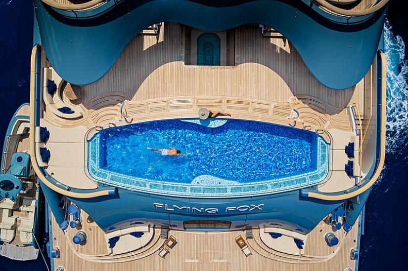 How does the 136-metre Charter yacht Flying Fox