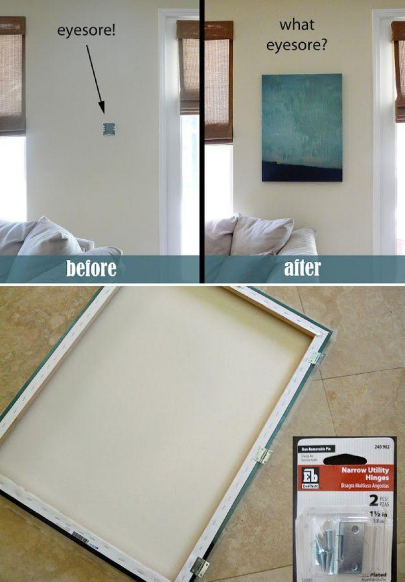 How to hide things that are an eyesore in the house