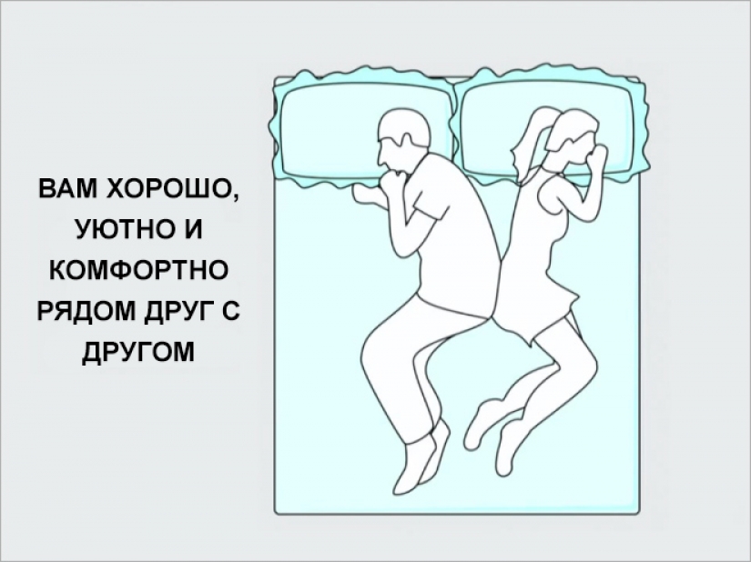 How you sleep, absolutely captures the essence of your relationship