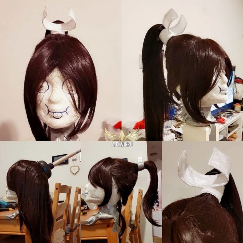 Huge Breasts, long hair and appetizing ass: cosplayer barely recognized the image of a girl