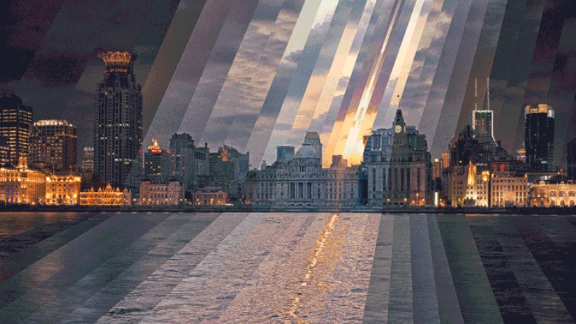Hypnotic gifs Asian megacities