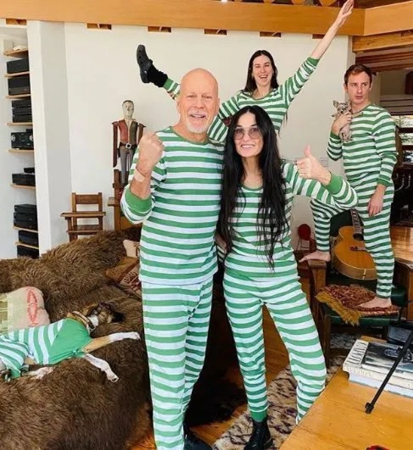 I gave birth to you, I'll cut! Bruce Willis shaved his daughter's hair