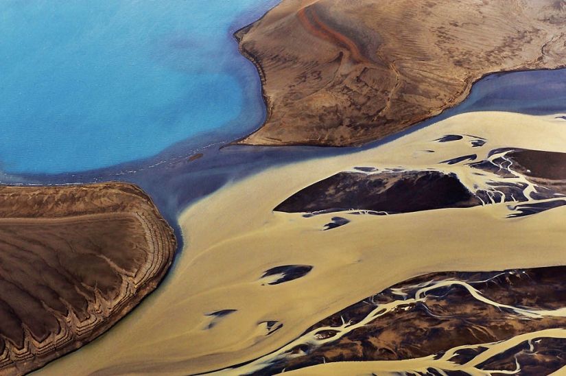 Iceland from the height of bird flight Iceland from the height of bird flight