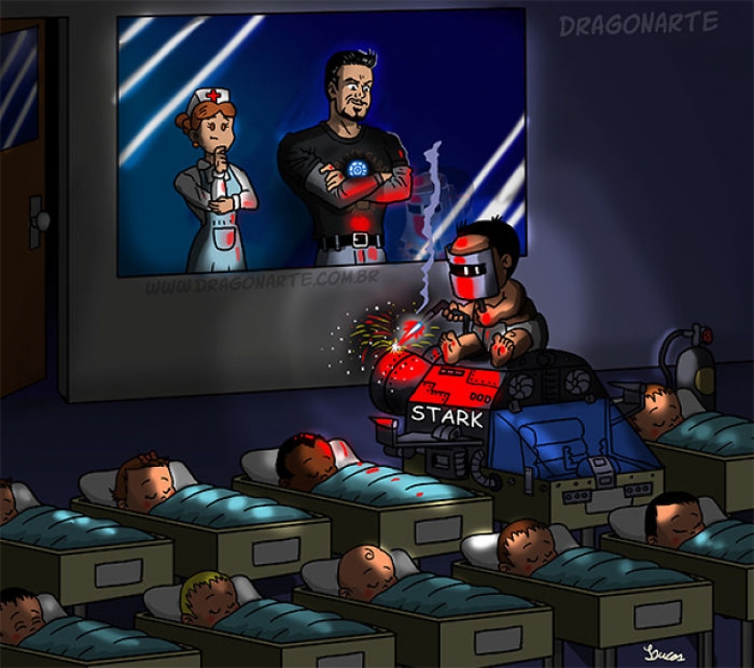 If superheroes were children: 10 charming and funny illustrations