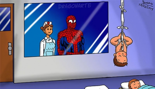 If superheroes were children: 10 charming and funny illustrations