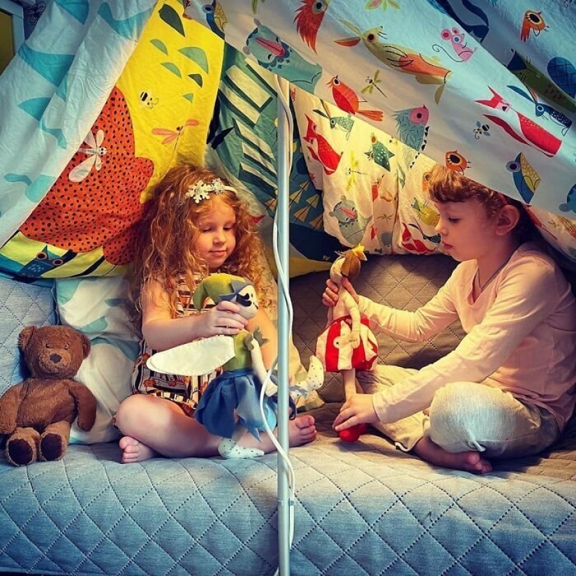 I'm in the house: 6 Fort building for kids from IKEA Russia