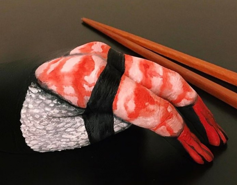 "I'm the person to eat" the canadian make-up artist draws women's faces with burgers, rolls and pizza "I'm the person to eat" the canadian make-up artist draws women's faces with burgers, rolls and pizza