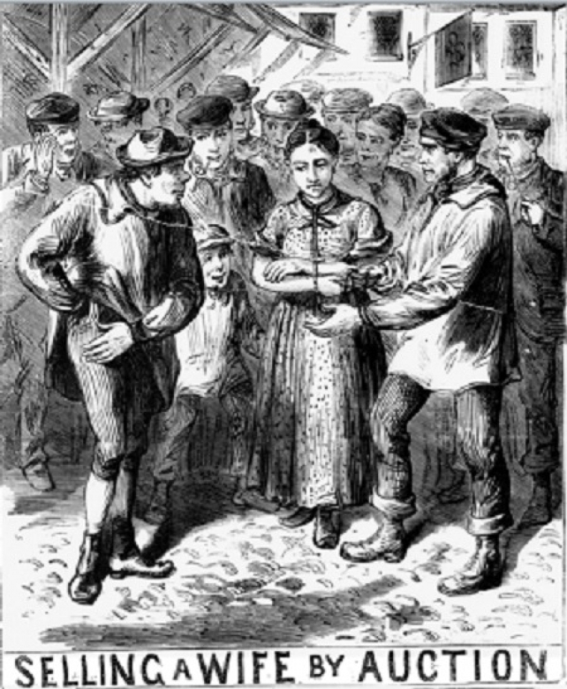 In England nineteenth century, divorce was expensive. Therefore, wives sold at auction In England nineteenth century, divorce was expensive. Therefore, wives sold at auction