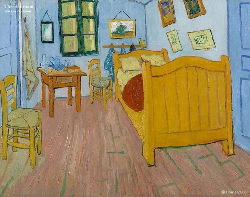 In the bedroom van Gogh: how would look the interiors with paintings by famous artists In the bedroom van Gogh: how would look the interiors with paintings by famous artists